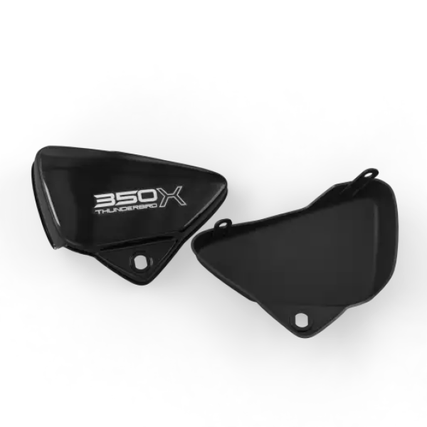 Side Panel Left Side White With Sticker For Thunderbird X 350 ABS | Disk | Royal Enfield