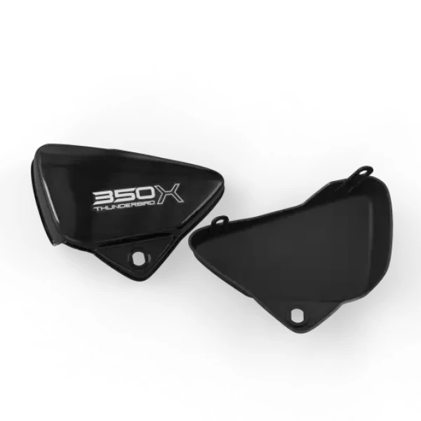 Side Panel Left Side White With Sticker For Thunderbird X 350 ABS | Disk | Royal Enfield