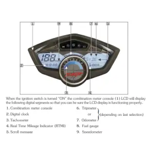 Speedometer Assembly For Hero Karizma Zmr Indian Bikes Spares