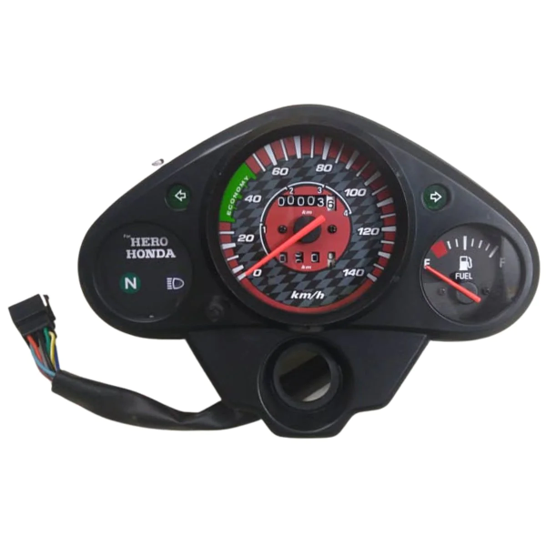 Speedometer Assembly Red For Hero Glamour (Old Model)