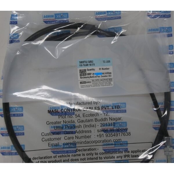 Throttle Cable For Suzuki Hayate | Spark Minda