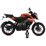 Belly Pan left Hand Satin Black Orange Dec For Bajaj Pulsar NS125