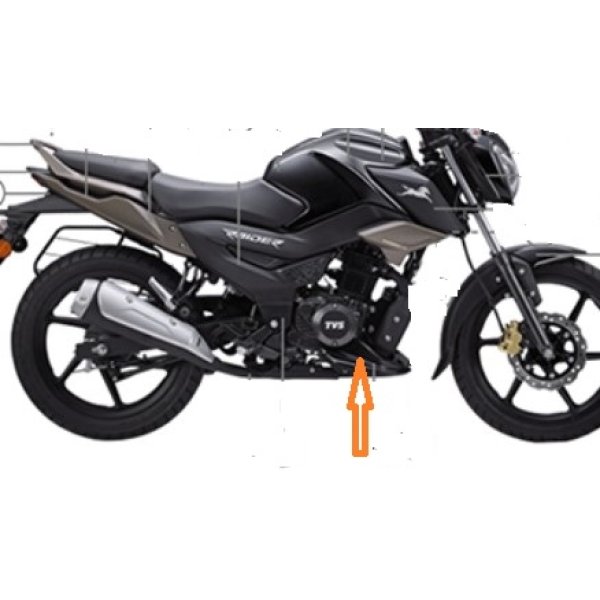 Engine Guard (Belly Pan) Wicked Black For Raider 125 | TVS