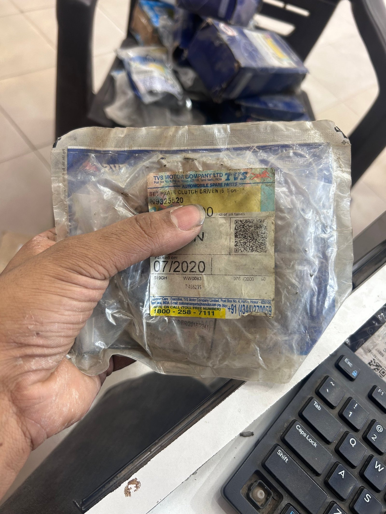 TVS N9325520 – Genuine Set Plate Clutch Driven (5 Nos - 1 Set) for Apache RTR 200