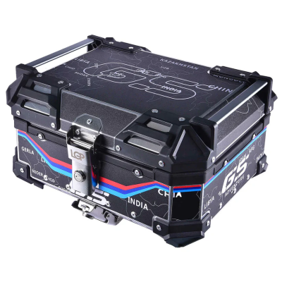 Wanderer GS LGP 25 litres | Inspired by International Moto Tourers aluminium top box | BLACK ( fits all motorcycles ) - 1 YEAR WARRANTY