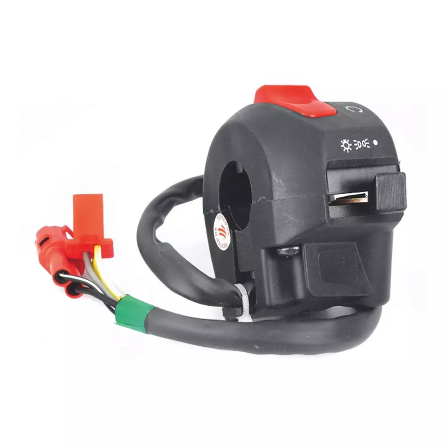 Uno Minda Handle Bar Switch - Right Side (Kick Start) - With 2 Wire Couplers for TVS Apache O/M/Victor/Victor GLX (SW-0666AJ)