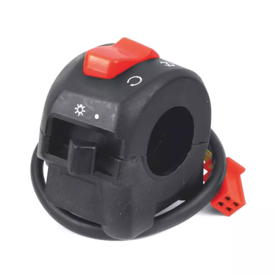 Uno Minda Handle Bar Switch - Right Side, Kick Start, With Wire Coupler for TVS Fiero UPG (SW-0666L)