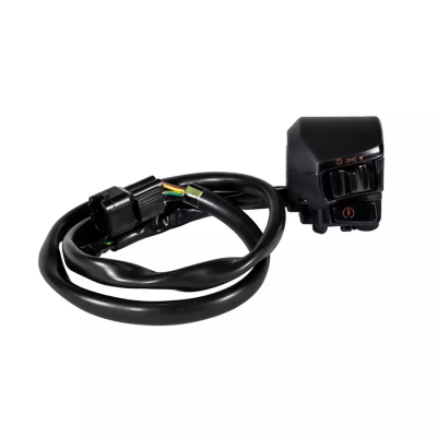 Uno Minda Handle Bar Switch - Right Side - Self Start - 5 Pin Male Coupler, 2 Short Wires for Hero Karizma ZMR (Black) (SW-0660Ae)