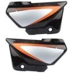 Side Cover Black White Orange Sticker for Hero Splendor Old/Plus-