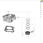 DUKE/RC 390 CYLINDER BLOCK PISTON KIT 36JP0031