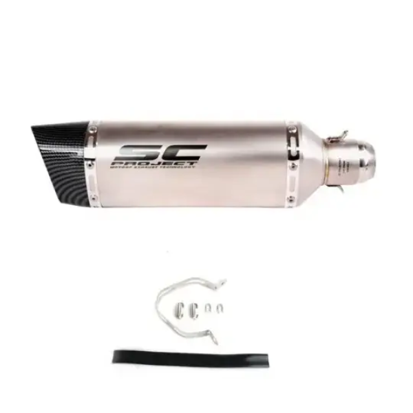 Sc Project Merchandise SC Project Long Exhaust Slash cut Silver End Carbon - Buy Online at ...