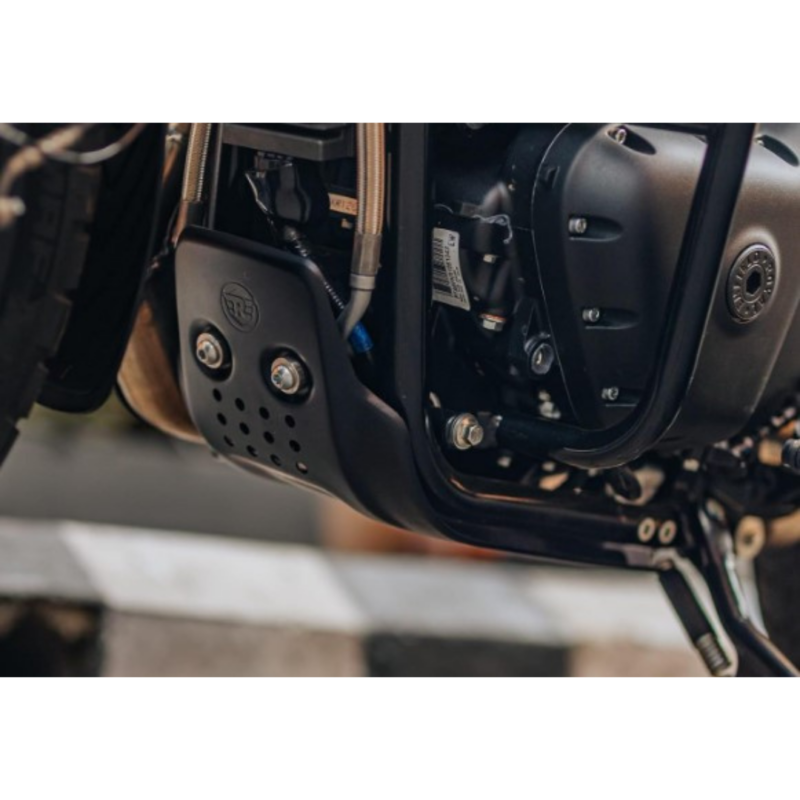 Black Large Sump Guard For Royal Enfield Bear 650 | Continental GT 650 | Interceptor INT 650 | Accessories - Image 2