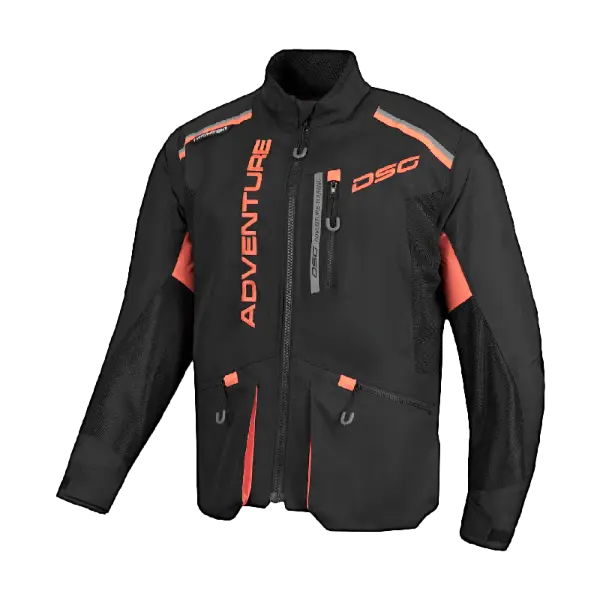 DSG Adv Riding Jacket Black Orange - Buy Online at Best Price Indian ...
