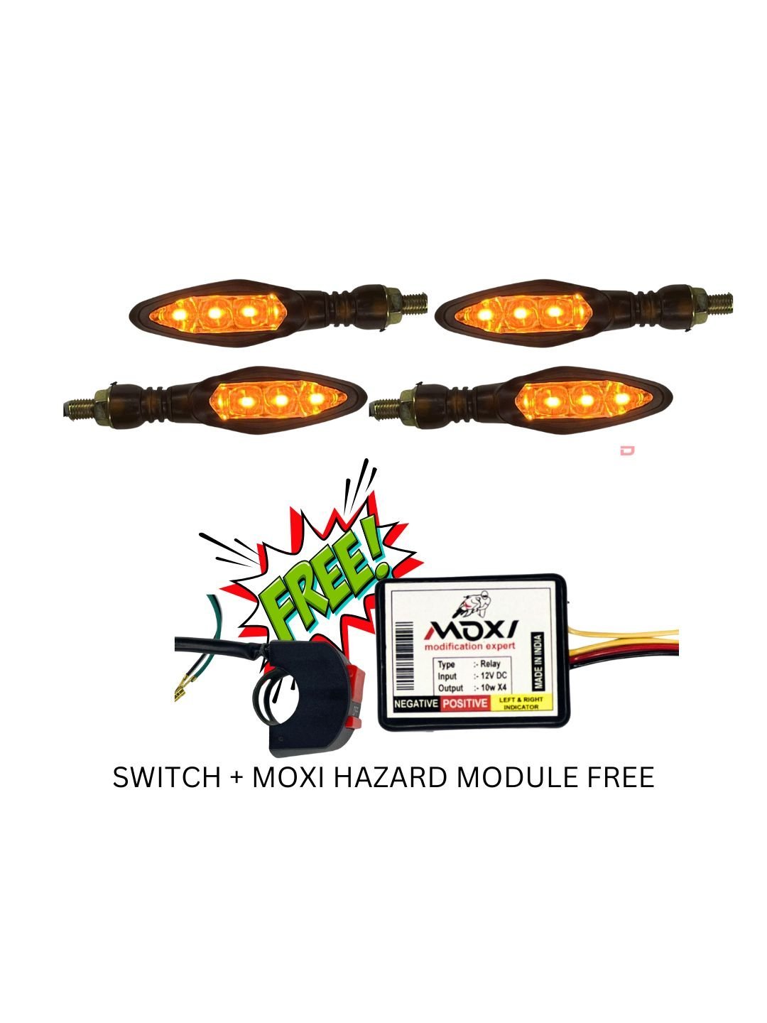 Indicator Switch Hs Code DUKE INDICATOR 2 PAIR ( HAZARD MODULE + SWITCH FREE) – Indian Bikes Spares